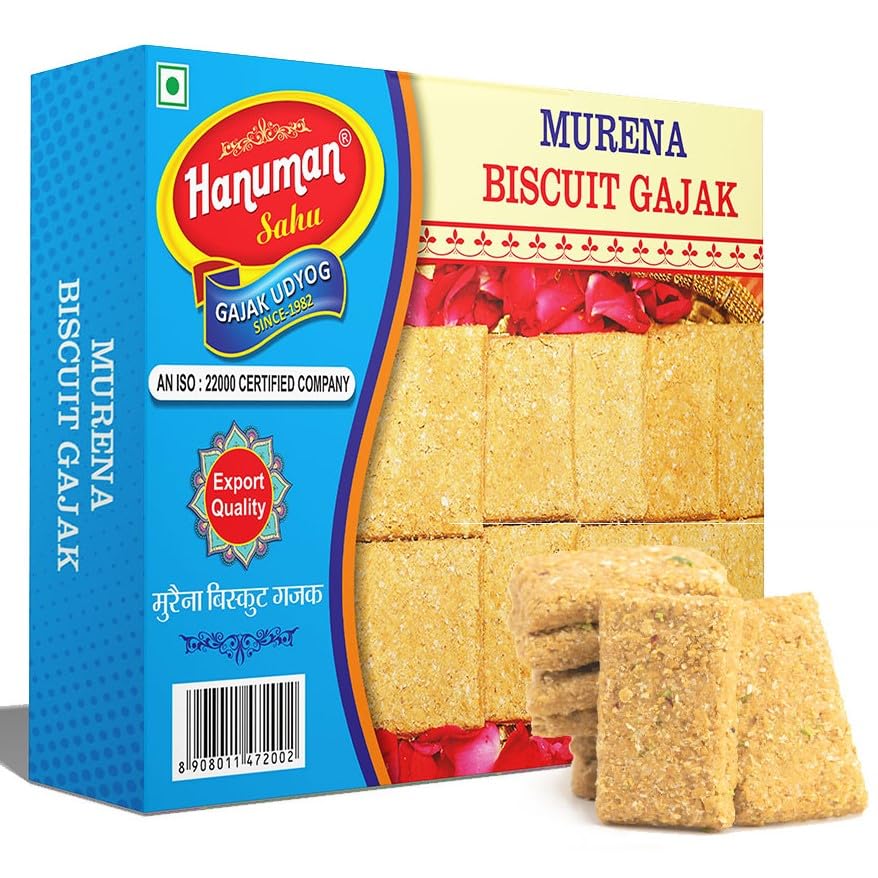 HANUMAN SAHU GAJAK UDYOG Ghee Pista Biscuit Gud Gajak 1000Gm Soft &Homemade Khasta Gajak,Peanut