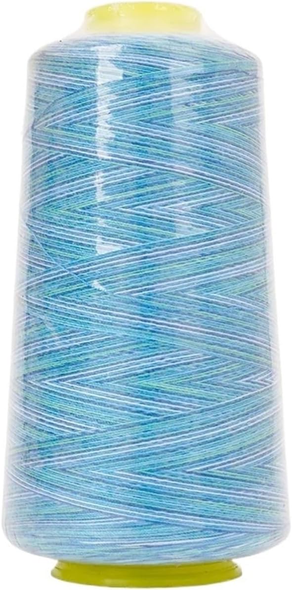 3000Yards Gradient Blue Color Embroidery Thread 402 Sewing for Cross Stitch, Hand/Machine