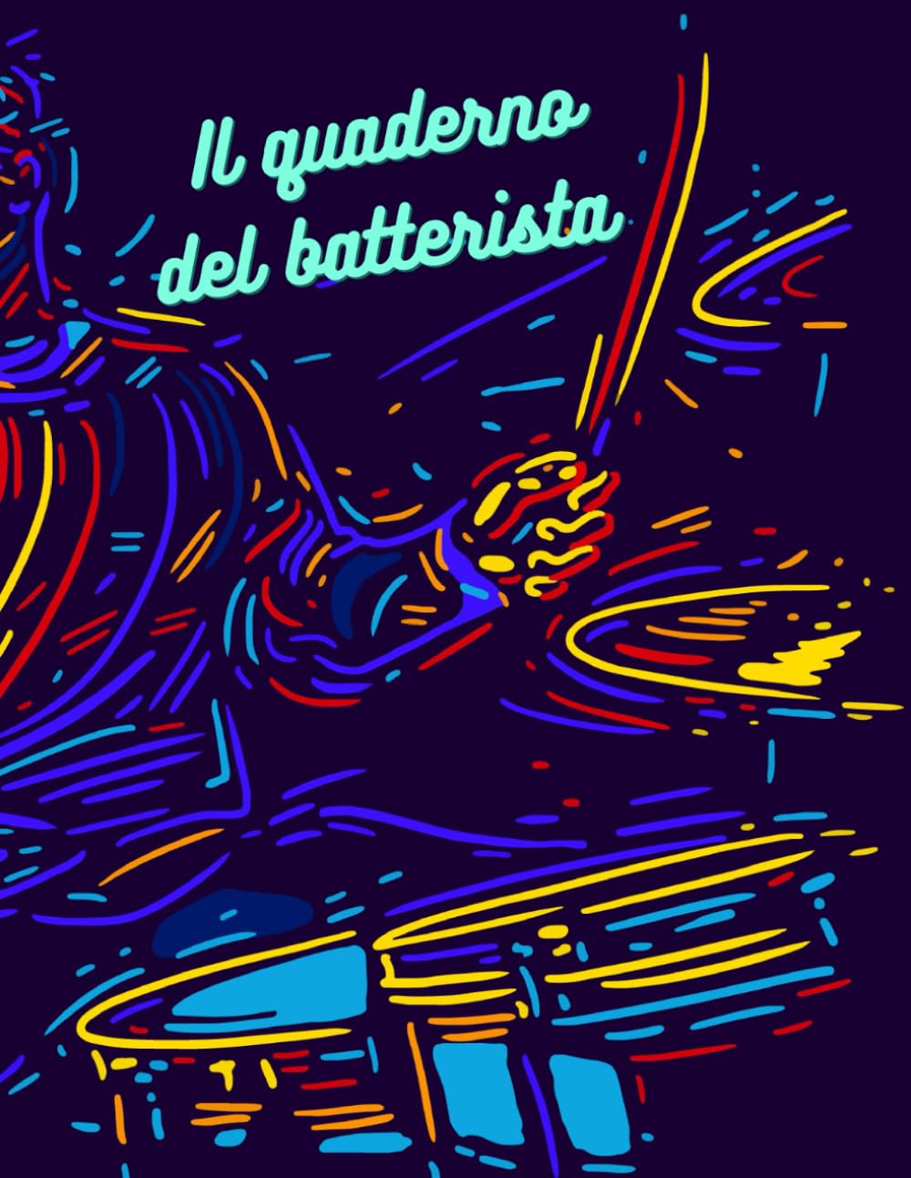 Quaderno per batteristi pentagrammato in formato A4 (21 x 29,7 cm) con carta di alta qualità | 10 pentagrammi per pagina | 114 pagine totali | Indice ... con copertina standard in finitura lucida