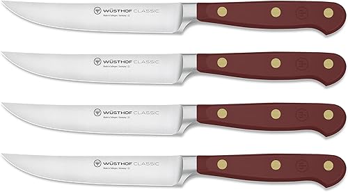 Miniatura 10 de Wüsthof Juego de cuchillos para carne de 4 piezas de color clásico | Wild Blueberry Plata/Negro,Sal rosa del Himalaya,Púrpura (Purple Yam),Ostras de