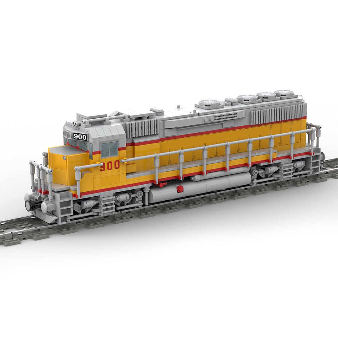 Set di blocchi da costruzione fai da te, MOC-180032 GP40 4 assi locomotiva elettrica diesel giocattolo modello treno per gli appassionati di treni (versione dinamica/1146 pezzi), 40,2