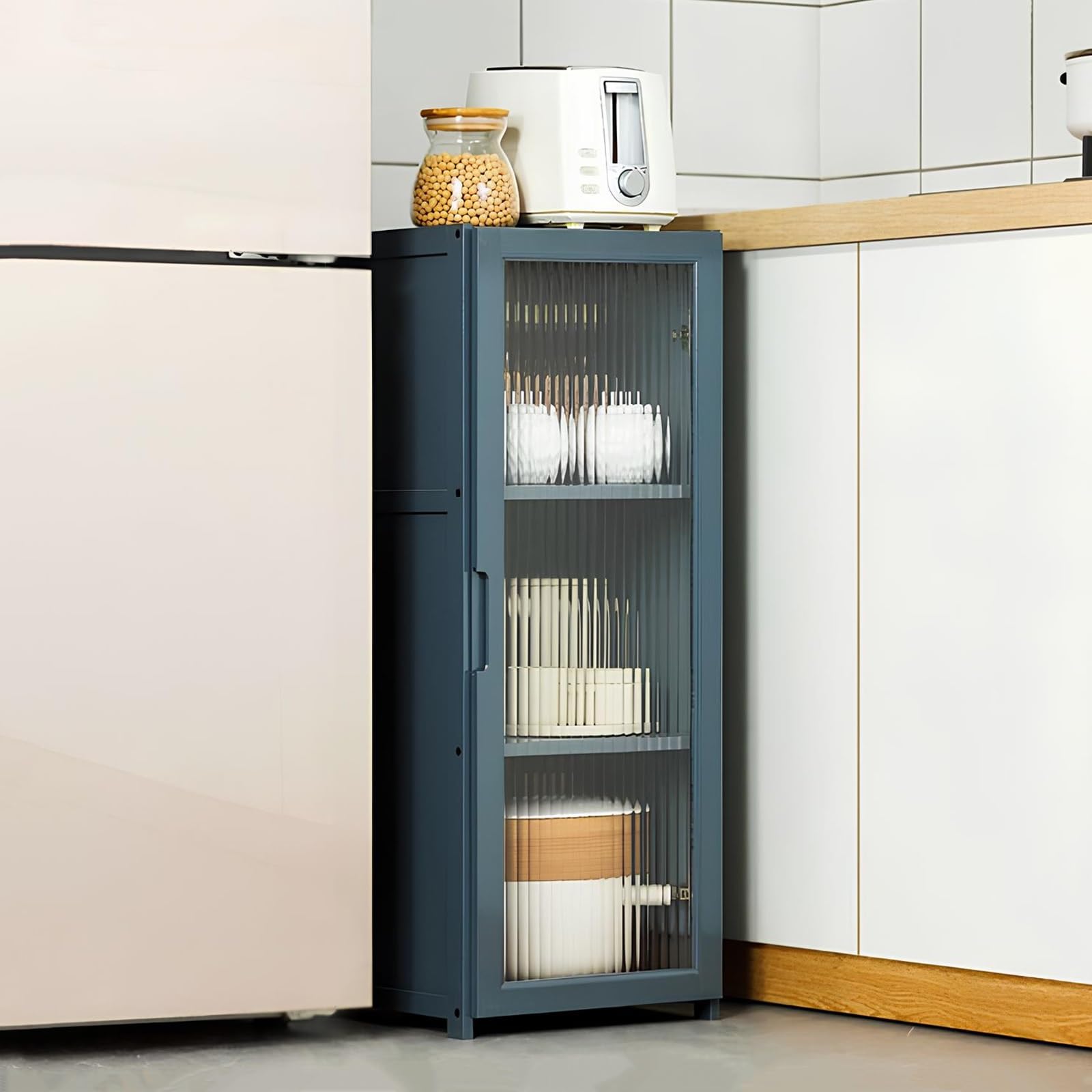 BHGFYXBS Free Standing Kitchen Sto Cabinet With Doors Pantry Shelf Rack For Kitchen Dining Room Living Room Sideboard,30 * 30 * 78Cm,30 * 30 * 78cm