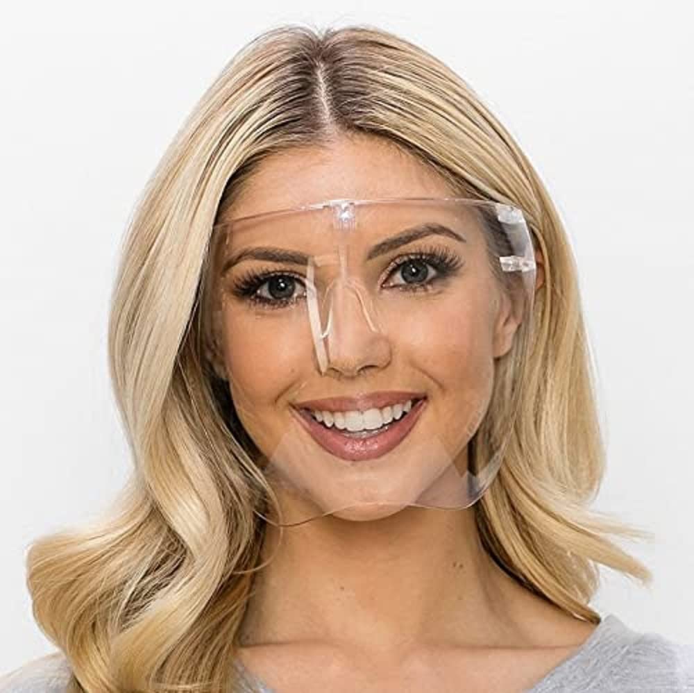 1ABOVE Stylish Full Cover Transparent Glasses Face Visor Reusable