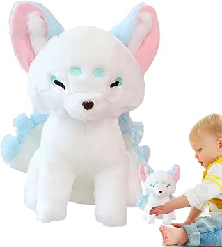 Plush Fox - Nine Tail Doll, Soft Cartoon Animal Figure, Exquisite Craft Detail, Comfortable Cuddly Texture, Gentle Fabric Construction, Cute Display Toy for Kids and Fans | Cuddle Up in Bedroom, Sofa