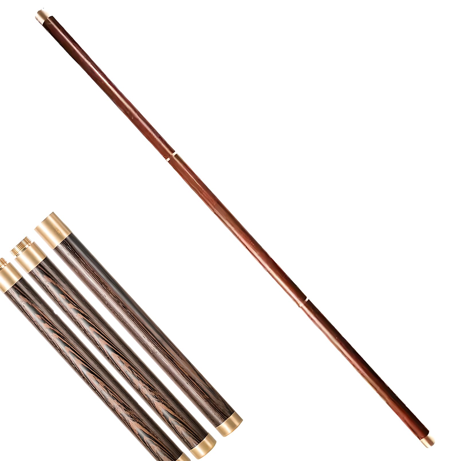 Traditional Tai Chi Stick Wooden for Elderly, Portable Splicable Qigong Posture Martial Arts Portable Taiji Stick for Outdoor Park Lawns 140CM