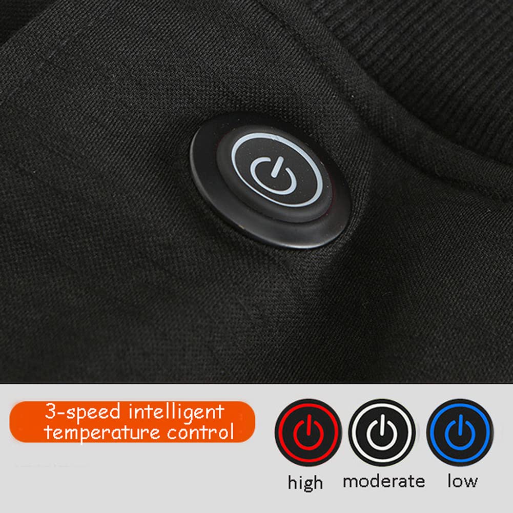 LANGWEI Pantaloni Riscaldati da Donna Pantaloni Leggings Termici Elastici Foderati in Pile con Riscaldamento USB Elettrico