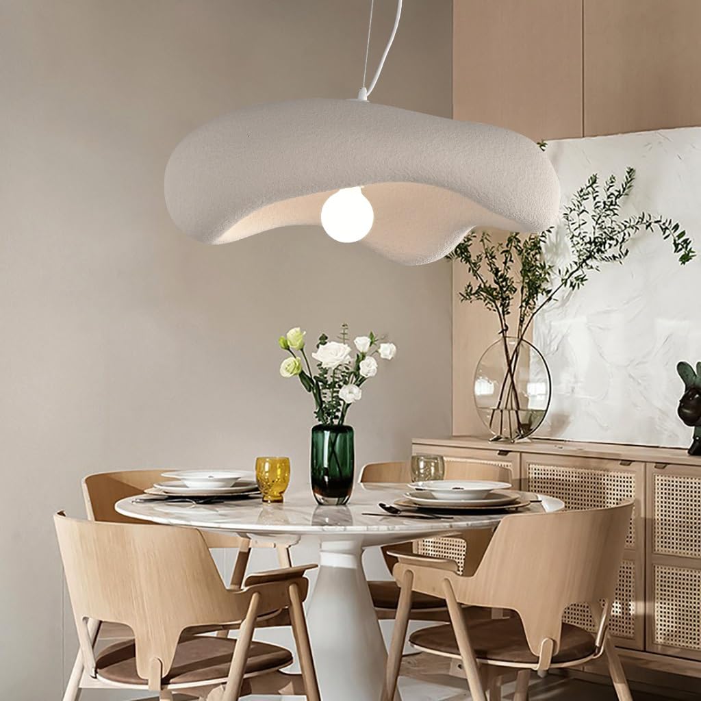 MyLjp Wabi Sabi Style Pendant Lights Polystyrene Floral Pendant Lamp Vintage Restaurant Chandelier E27 Nordic Style Kitchen Dining Room Living Room Pendant Light(Bracken Brown,60CM)