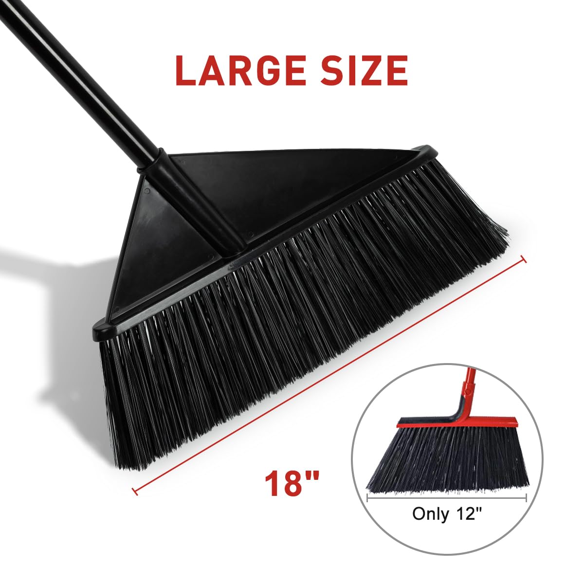 Outdoor Broom Heavy Duty 62 Long Handle Brooms For Sweeping Outside Stiff Bristle