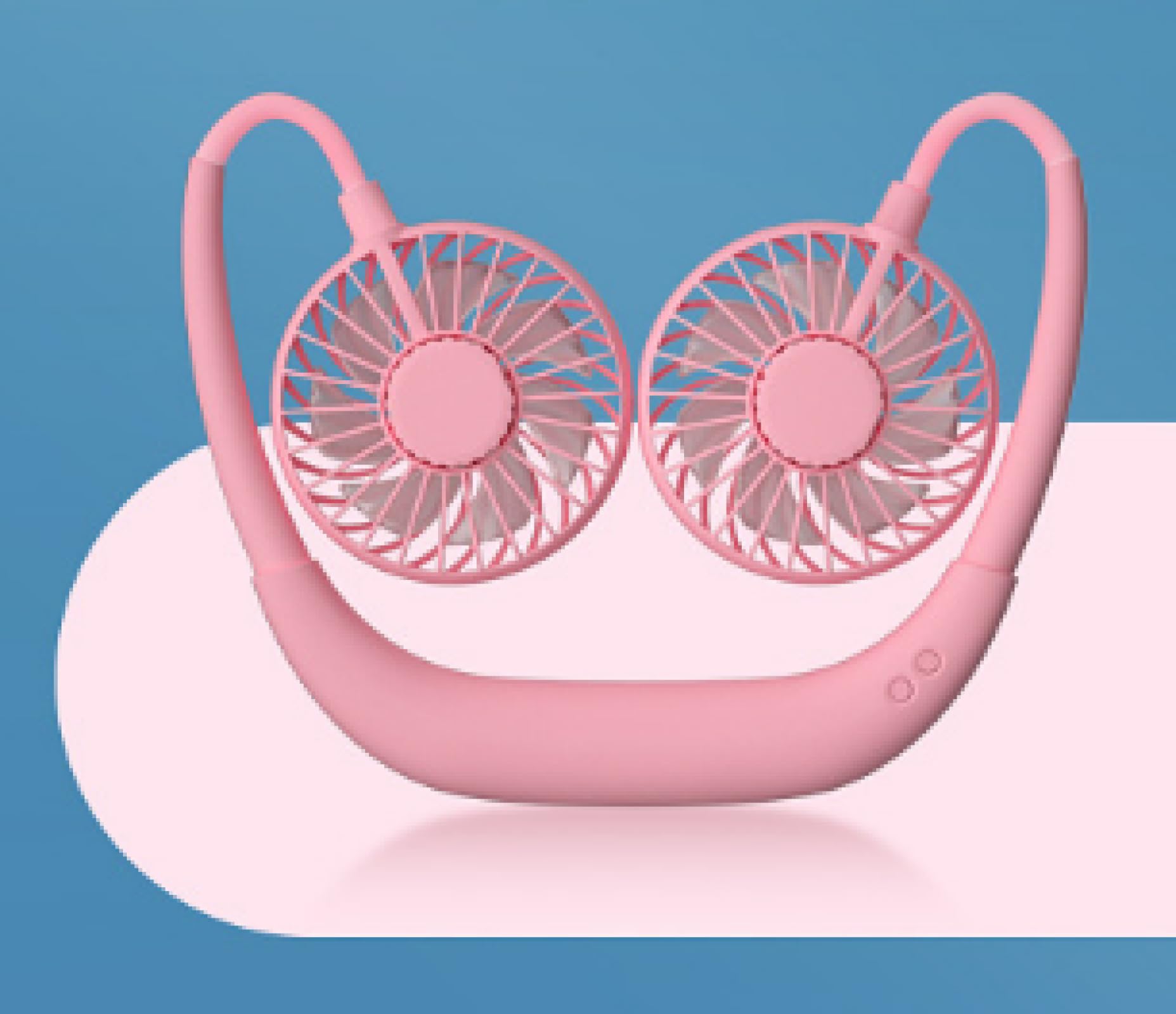 Ventilateur de cou portable pour calmer la chaleur en restant les mains libres