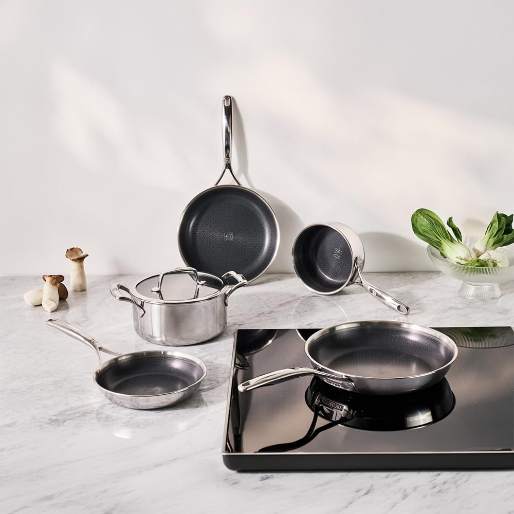 ZWILLING Peak Ceraforce HyCoat Wok 30 cm con tapa de cristal acero inoxidable 18/10