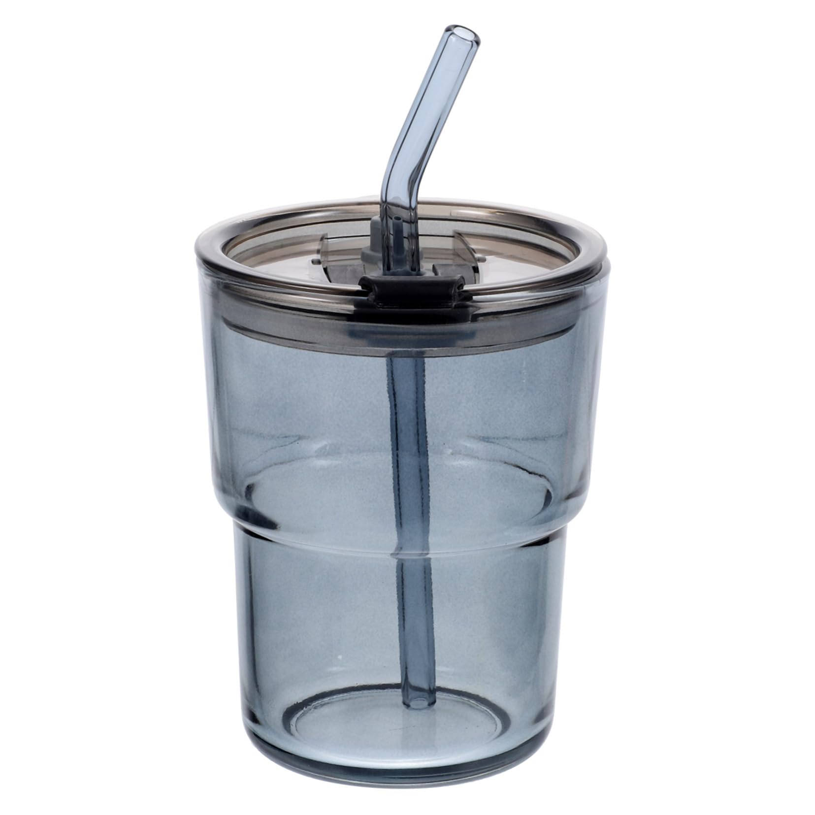 FUNOMOCYA Portable Mug Straw and Lid Glass Iced Coffee Cup Travel Cup for School and Office