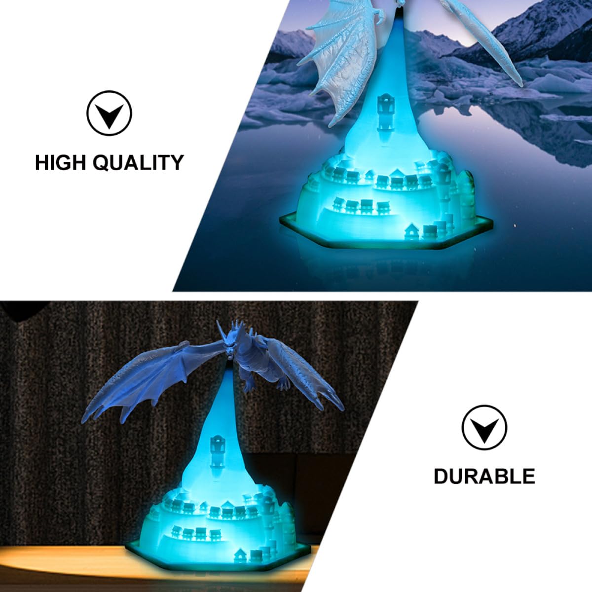 3d-gedrucktes Nachtlicht als Modellierte Lampe aus Pla für Zuhause Blau