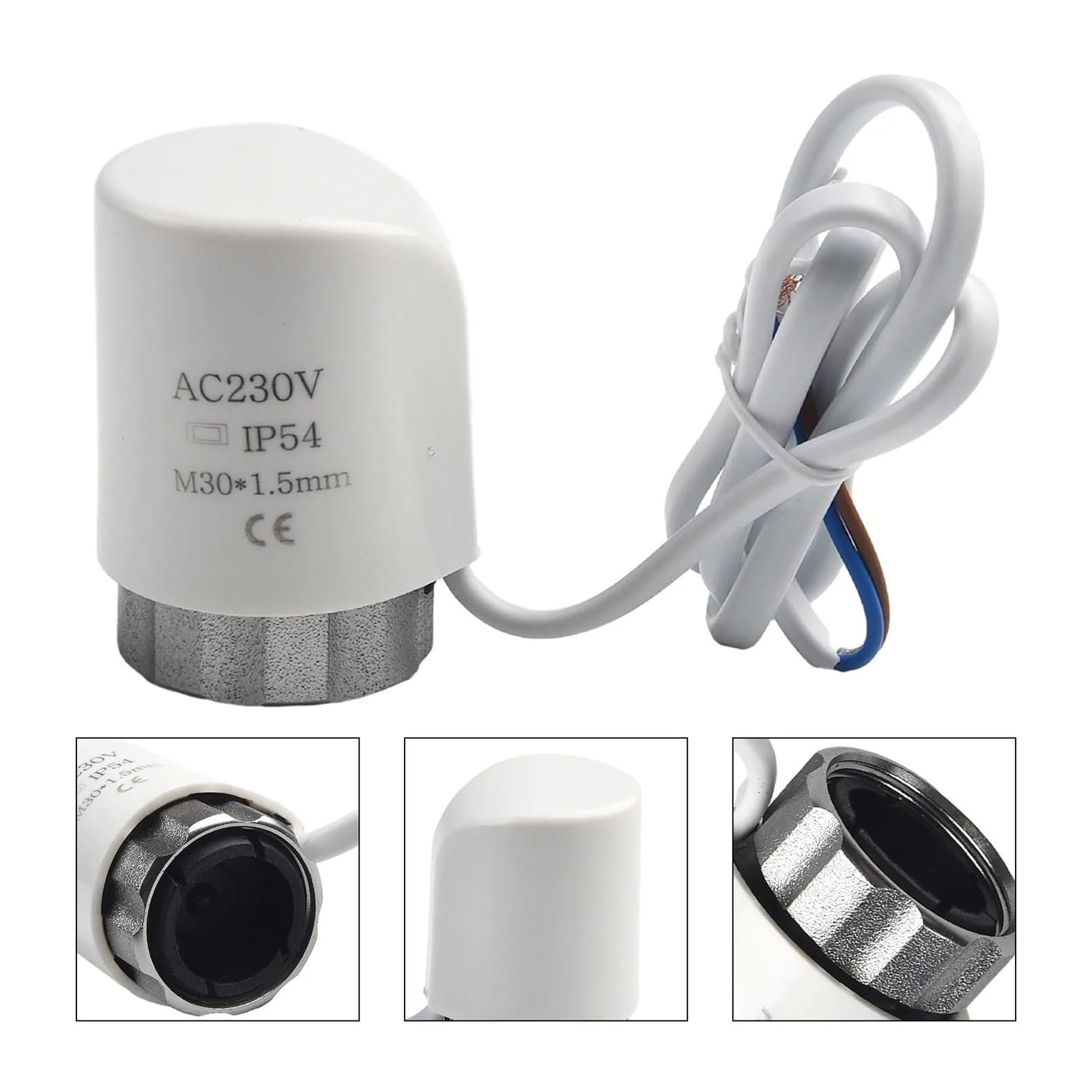 1 sztuka AC230 V M30 x 1,5 mm napęd elektrotermiczny do części systemu regulacji temperatury zaworu grzejnika podłogowego (Normally Open)