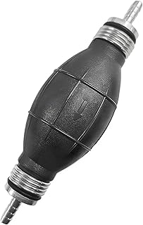 Hand Fuel Transfer Pump, 6mm Rubber Manual Pump One Way Fuel Transfer Vacuum Line, High Flow Bulb Type Gasoline Hand Primer for Most Cars Marines Boats Motocycles