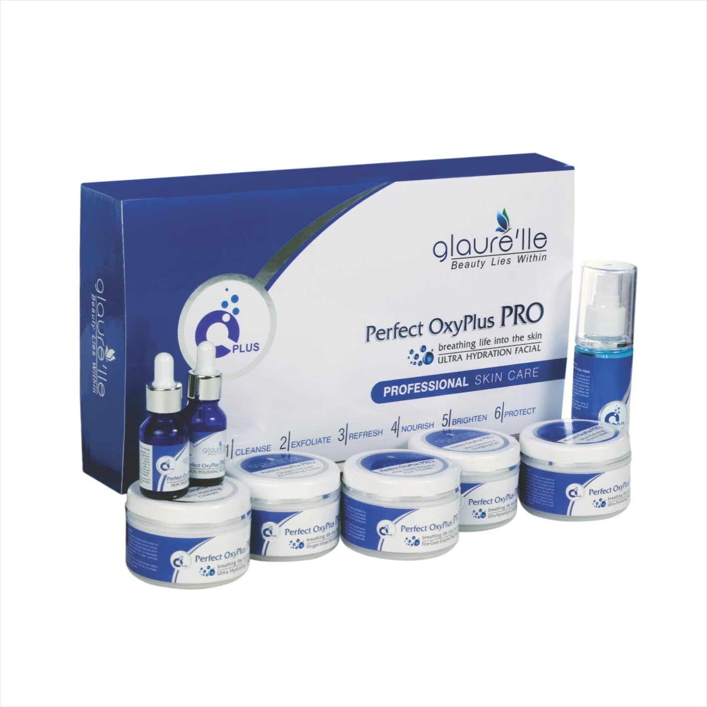 Glaurelle Perfect OxyPlus PRO Ultra Hydration Facial Kit, 8-Step