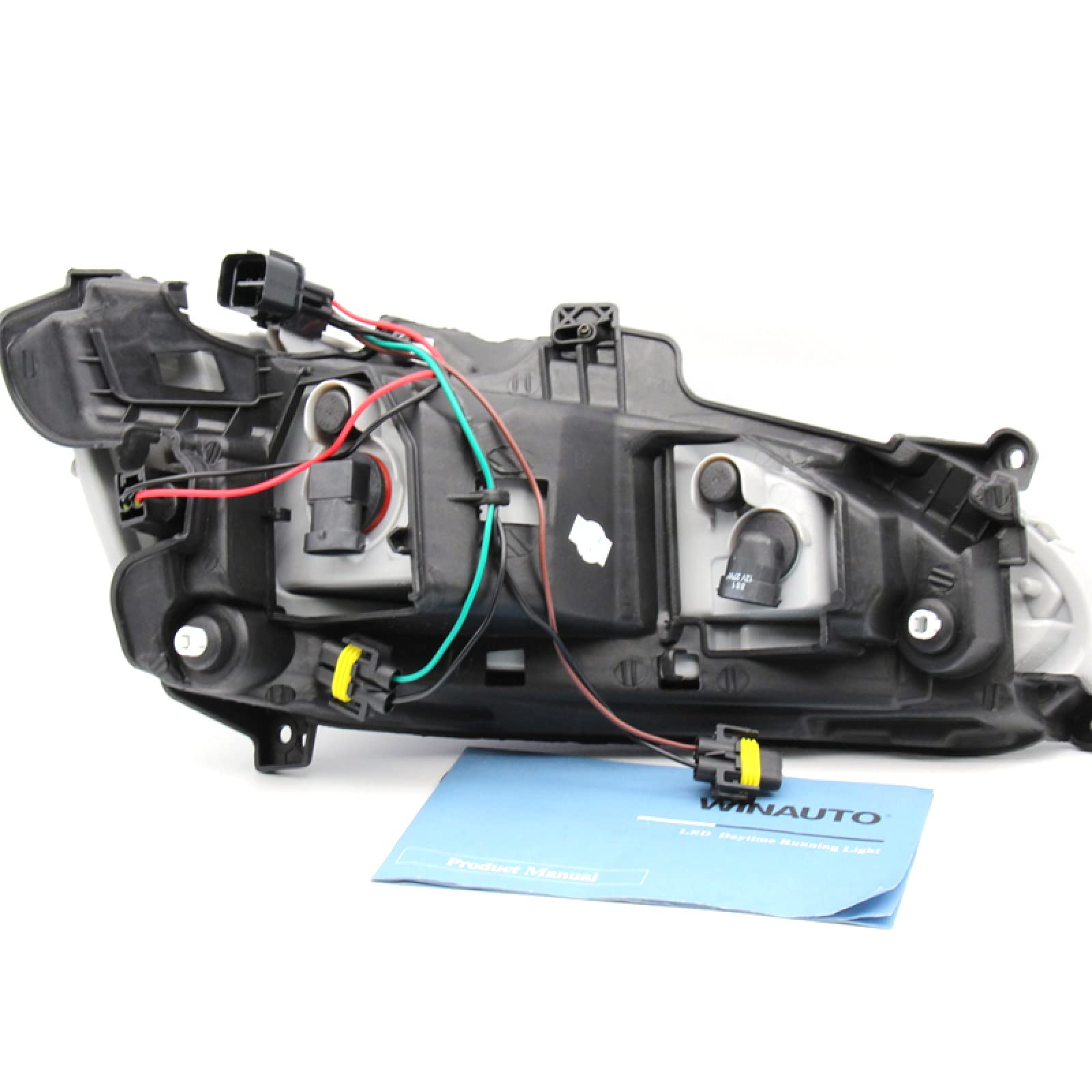 Feux De Jour DRL Pour Hyundai Santa Fe / IX45 2013-2015 - Noir, LED Blanc - Compatibles Avec H8/880/881