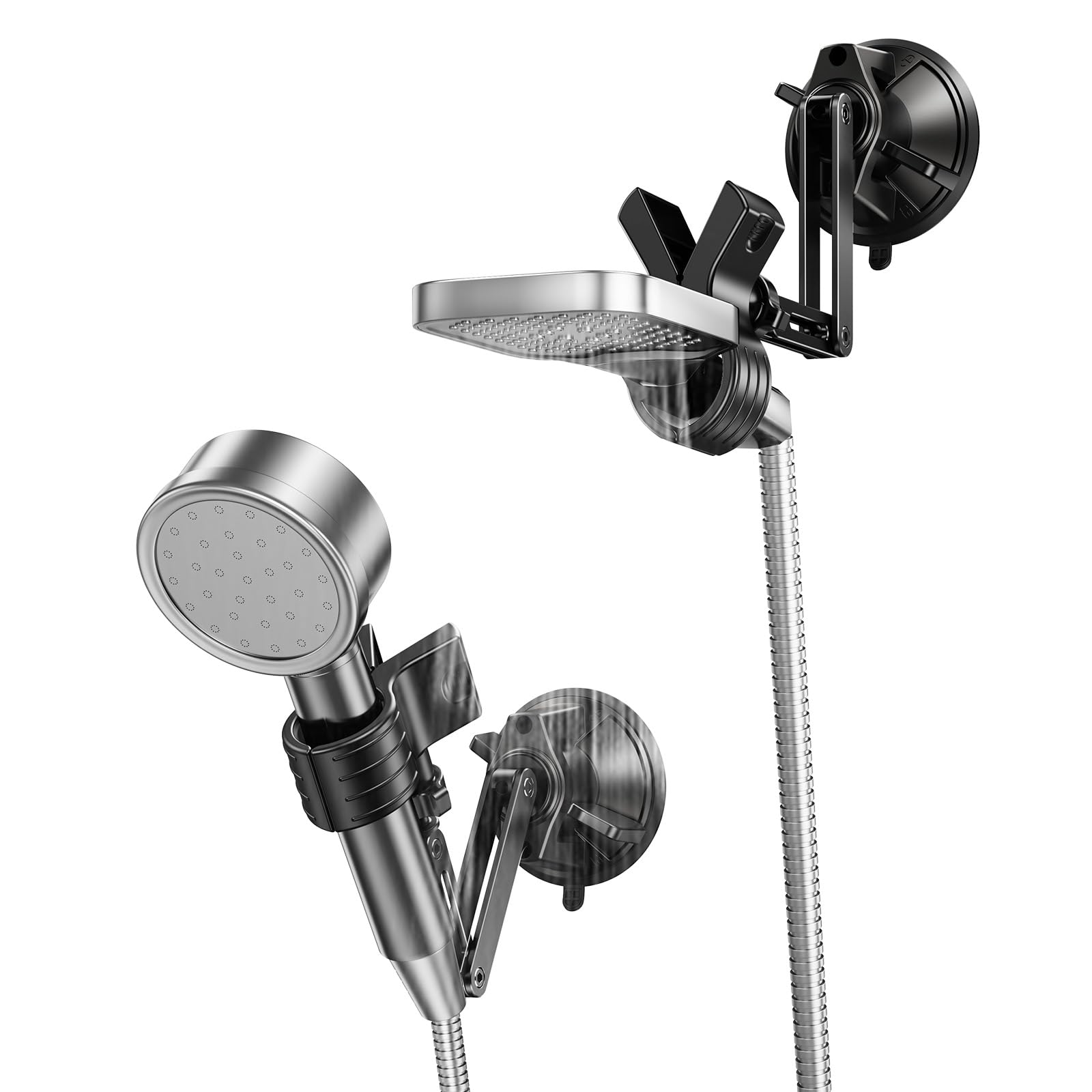 Photo 1 of Blissfuhue Adjustable Suction Shower Head Holder, Large Size,Metal Arm