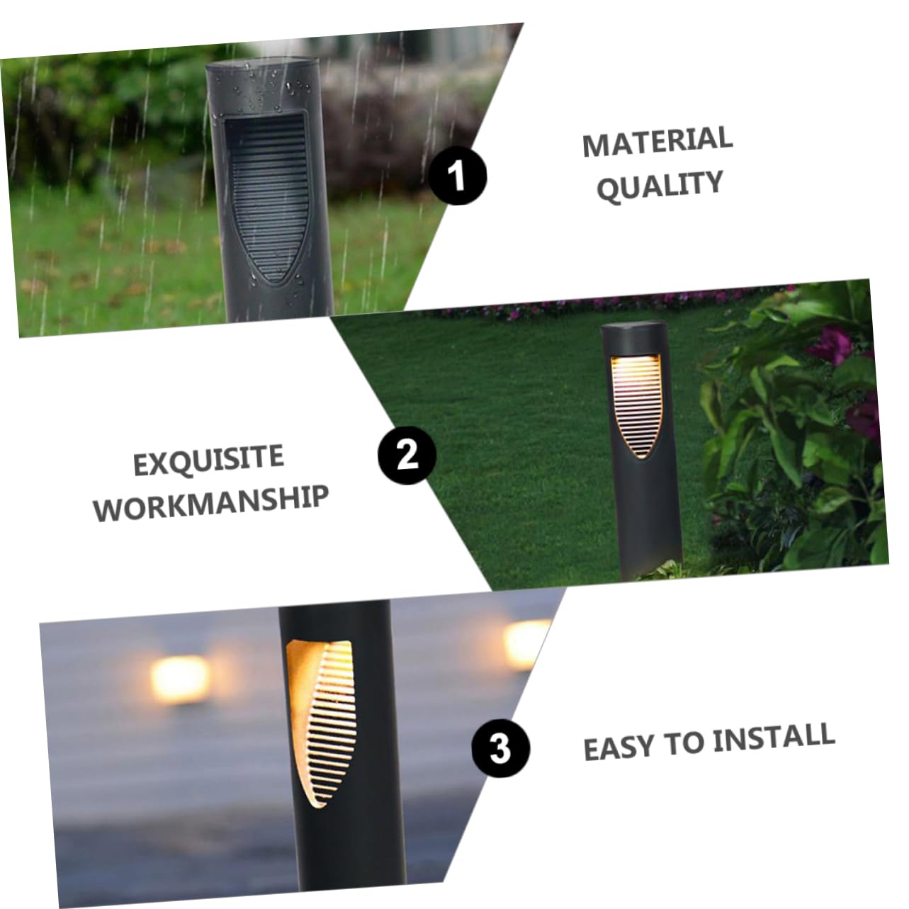 2 Lámparas Solares LED para Césped, Decoración de Iluminación Exterior para Patio y Jardín, sin Cableado, Instalación Fácil