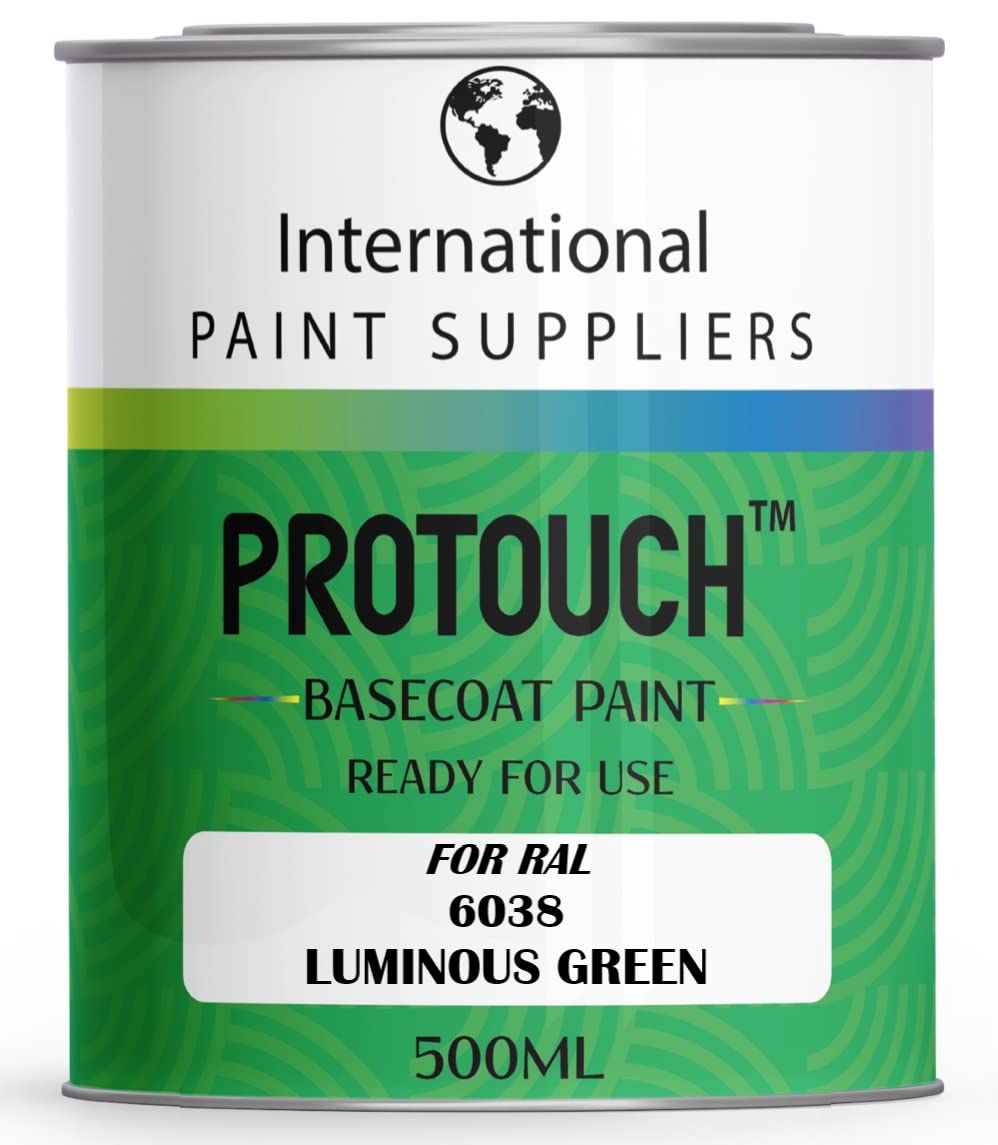 Protouch Luminous Green For Ral 6038 Basecoat Rfu Ready For Use Thinned Car Paint 500Ml Tin