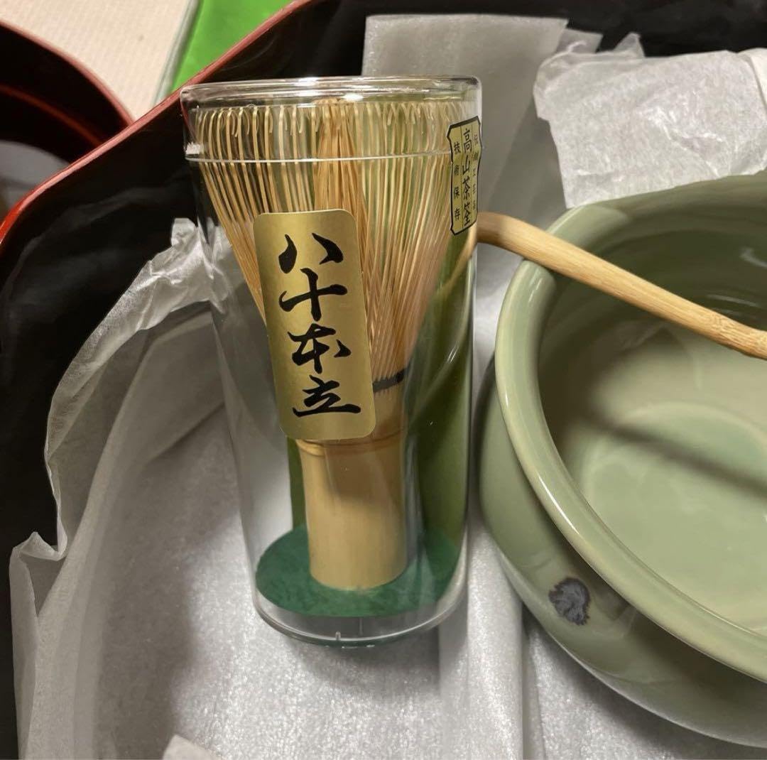 Amazon.co.jp: 盆略点前セット 裏千家 千歳盆 堅地本漆塗 棗 茶碗 建水 