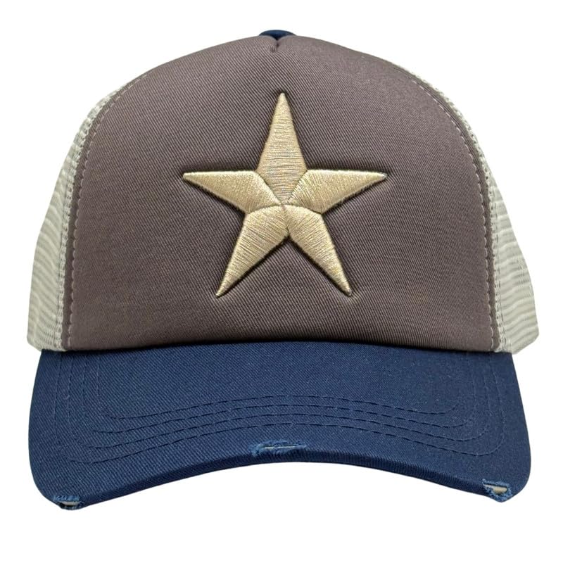the tie hub Cotton Mesh Snapback Trucker Baseball Caps with Embroidered Star Design for Men & Women | Unisex Breathable Cap for Sports, Gym, Cricket, Dance, Travel | Adjustable Free Size-picture-20