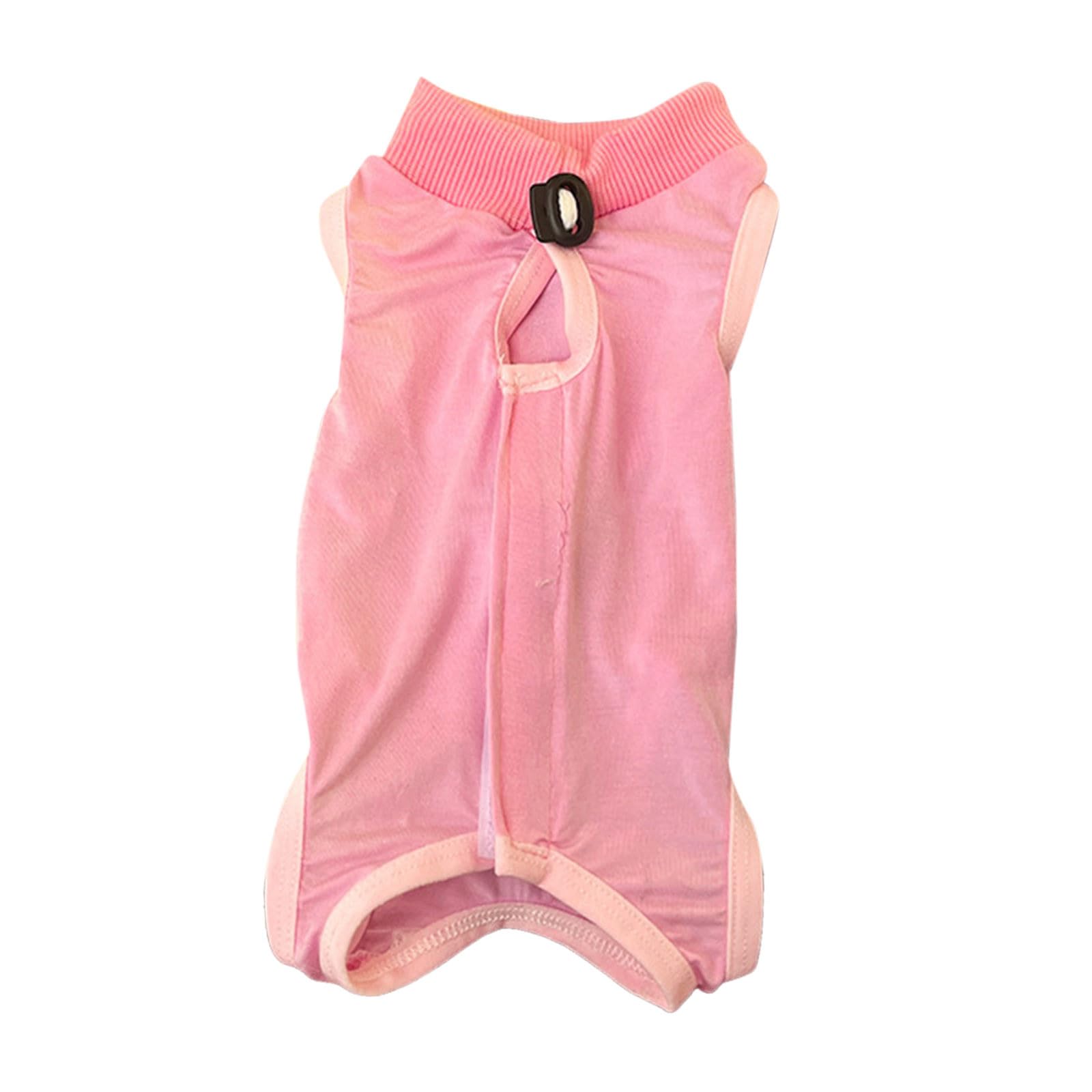 Cat and Dog Surgical Recovery Suit for Post-Operative Care - Soft Comfortable and Protective Pajama Suit for (S)