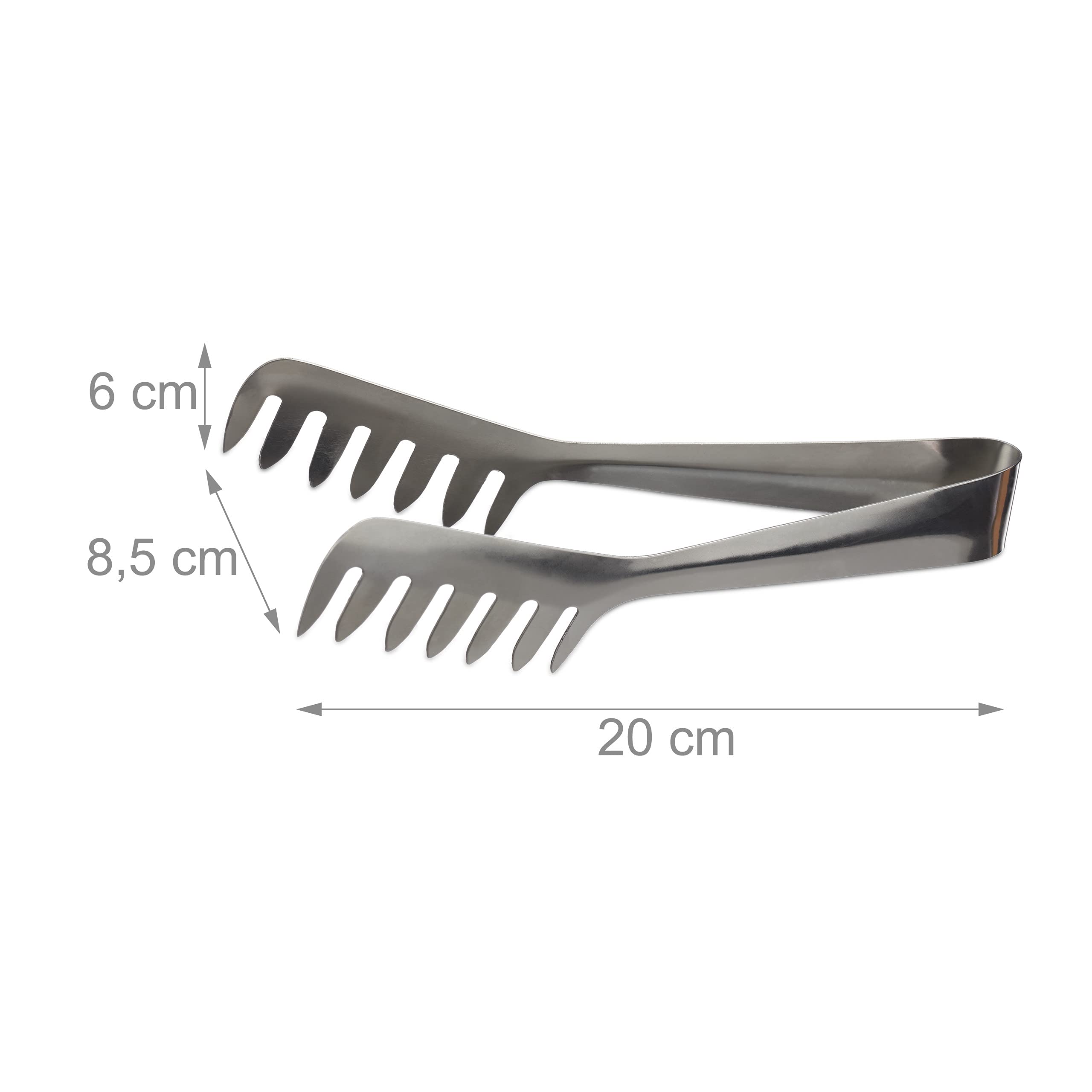 Pinze Da Portata In Acciaio Inox Da 25 Cm – Set Da 2 Pezzi Lucidi A Specchio, Ergonomiche E Lavabili, Perfette Per Buffet, Ristoranti E Cene In Casa