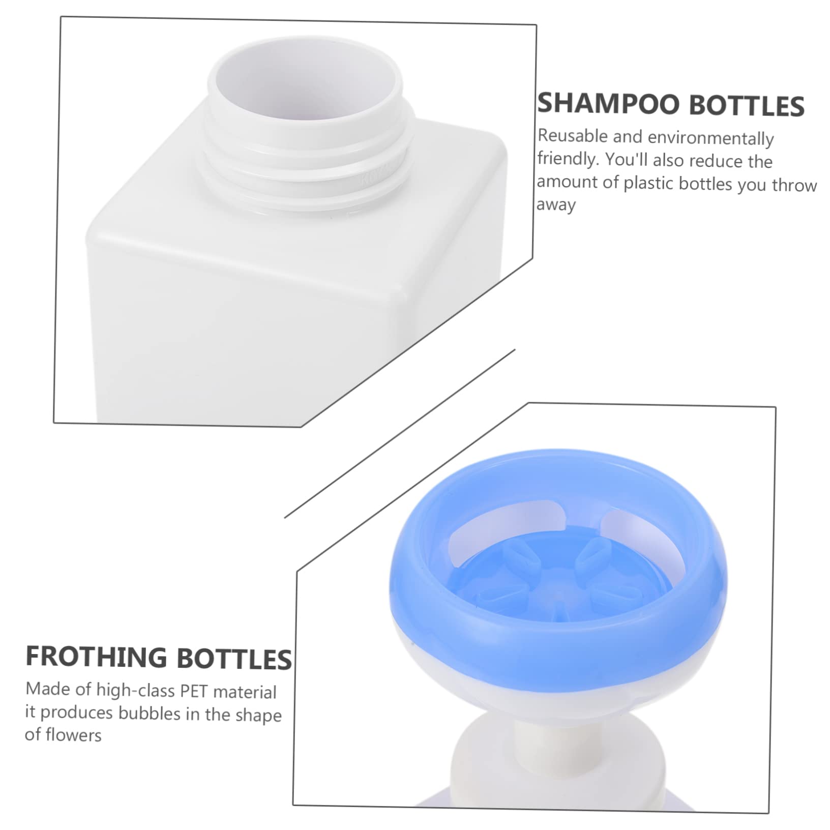 MAGICLULU 4 Pz bottiglia di fiori flaconi con pompa da viaggio flaconi di shampoo ricaricabili contenitori per cosmetici contenitori cosmetici lozione detergente viso tocco