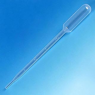 Globe Scientific 137138-100 LDPE Graduated Transfer Pipet, Large Bulb, Sterile, Cellophane Pack, 145mm Length, 5.0mL Capacity (Pack of 100)