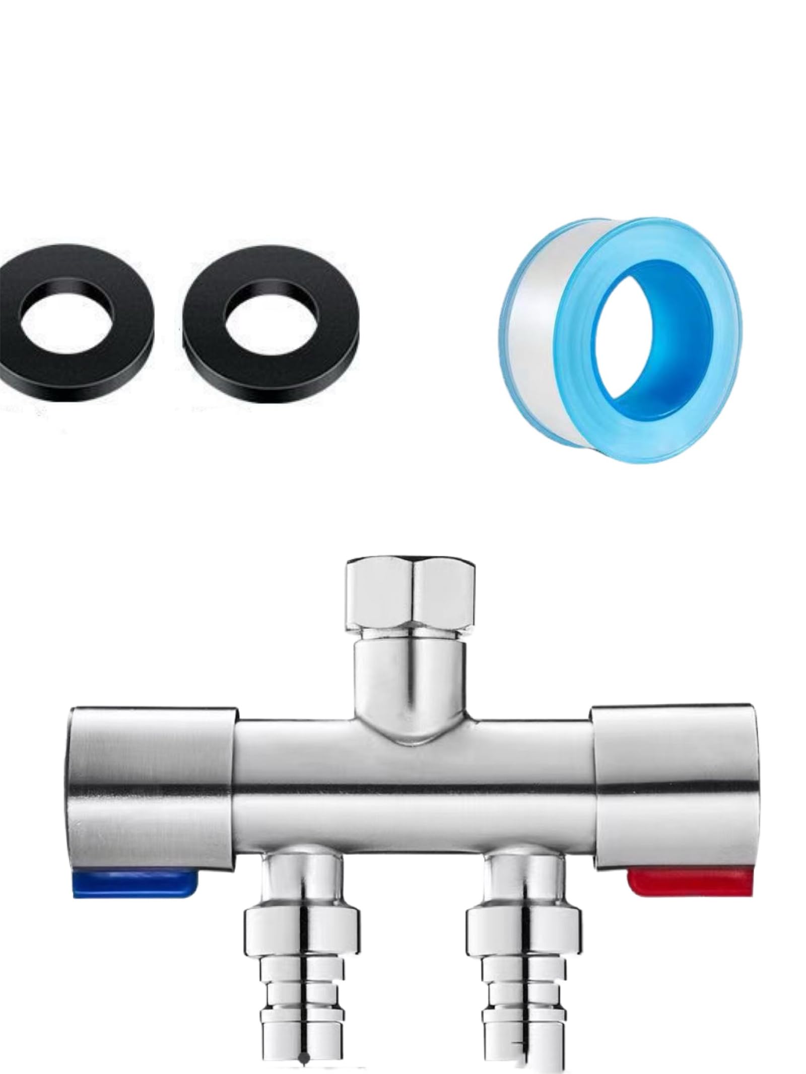 Amazon | 蛇口 二股 分岐 水道 分岐栓 キッチン 分岐バルブ 水栓