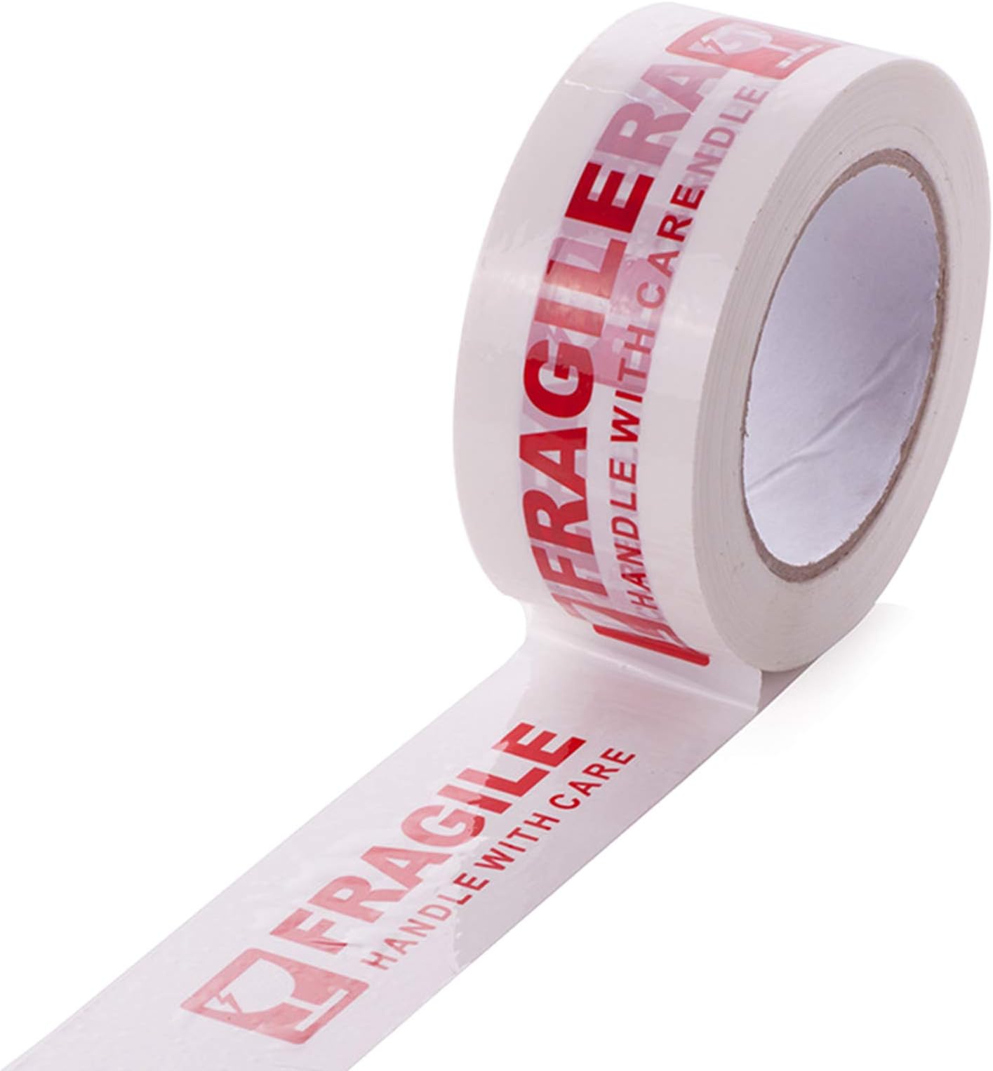 BYOTINE White Red Fragile Packing Tape Handle with Care Bopp Shipping Warning Sticker