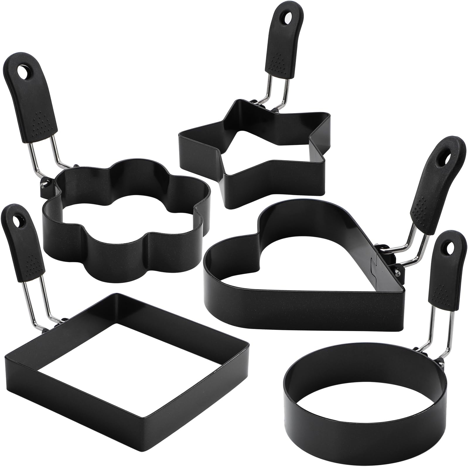 STIRLEX Eierring Set 4 Stück | 10,2 Cm Silikon Formen | Für Spiegeleier & Pfannkuchen
