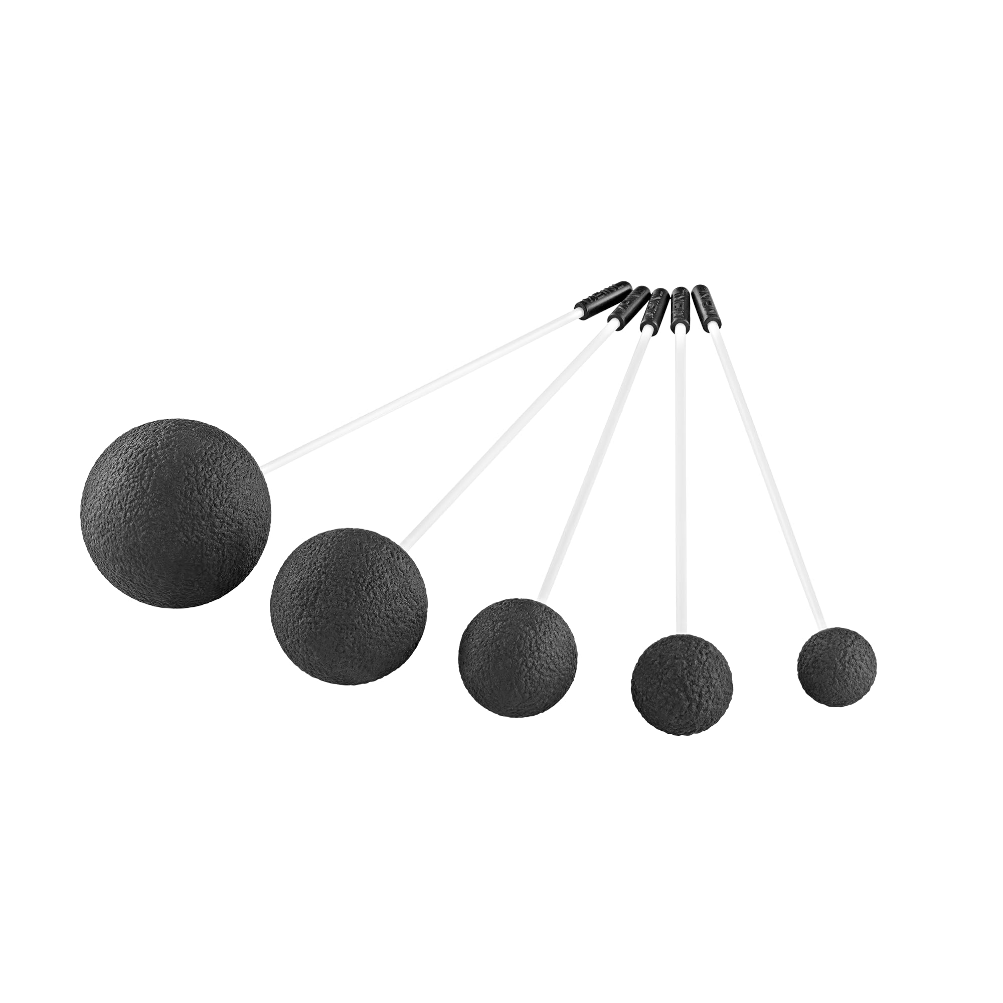 Sonic Energy Gong Resonant Mallets - 5-piece mallet set with rubber heads - For gong players, percussion, meditation - Various sizes (G-RM-SET-5)
