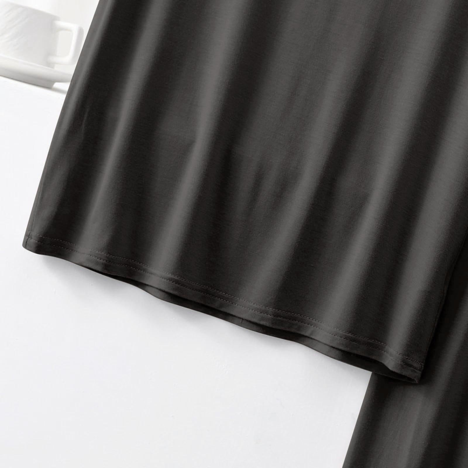 Pijama de mujer de verano corto sexy, pijama para mujer, algodón muy grande | Noche de cuello sastre Camisas de noche Albornoces Caraco Talla Elástica Slacks Suave / Suave Conjunto Pijama Sudadero