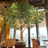 Realistico albero di ulivo finto for l'arredamento della casa, grande pianta in vaso finta con foglie di seta vibranti, non necessita di annaffiatura(3mx3m)