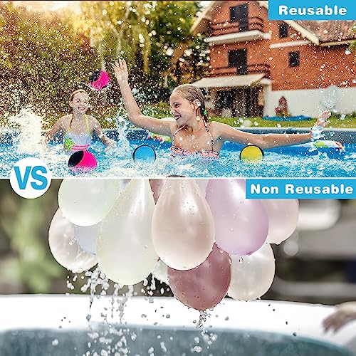 Foto von BNGXR Wasserball, 3 Stück Wasserball Wasser Flummi Springender Ball Strandball, Schnelltrocknender Lycra-Bezug Ball Geeignet für Schwimmbad, Strand, Meer und Outdoor-Aktivitäten