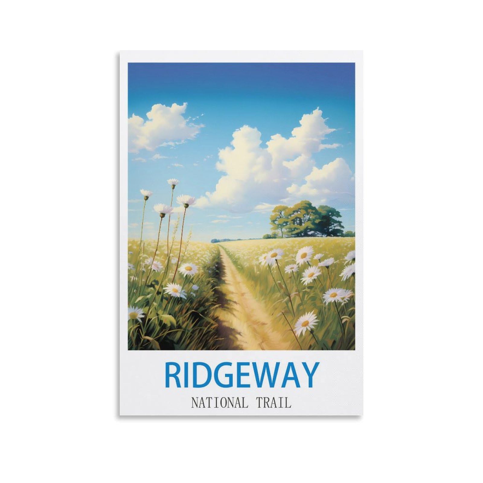 LNMNJESG Ridgeway National Trail Vintage Travel Posters 08x12inch(20x30cm) Canvas Painting Wall Art, Wall Decor Pictures Prints for Living Room Bedroom