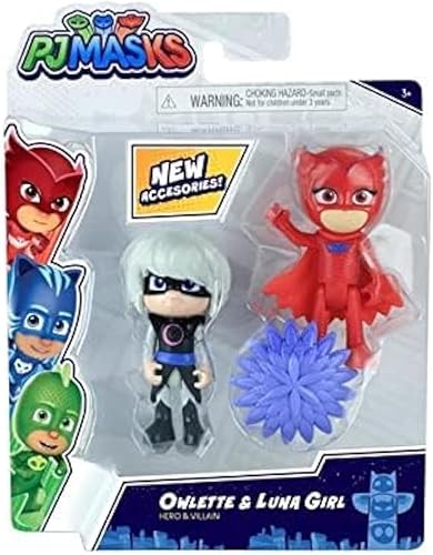 PJ Masks Hero vs. Villain - Juego de 2 figuras (Owlette y Luna Girl)