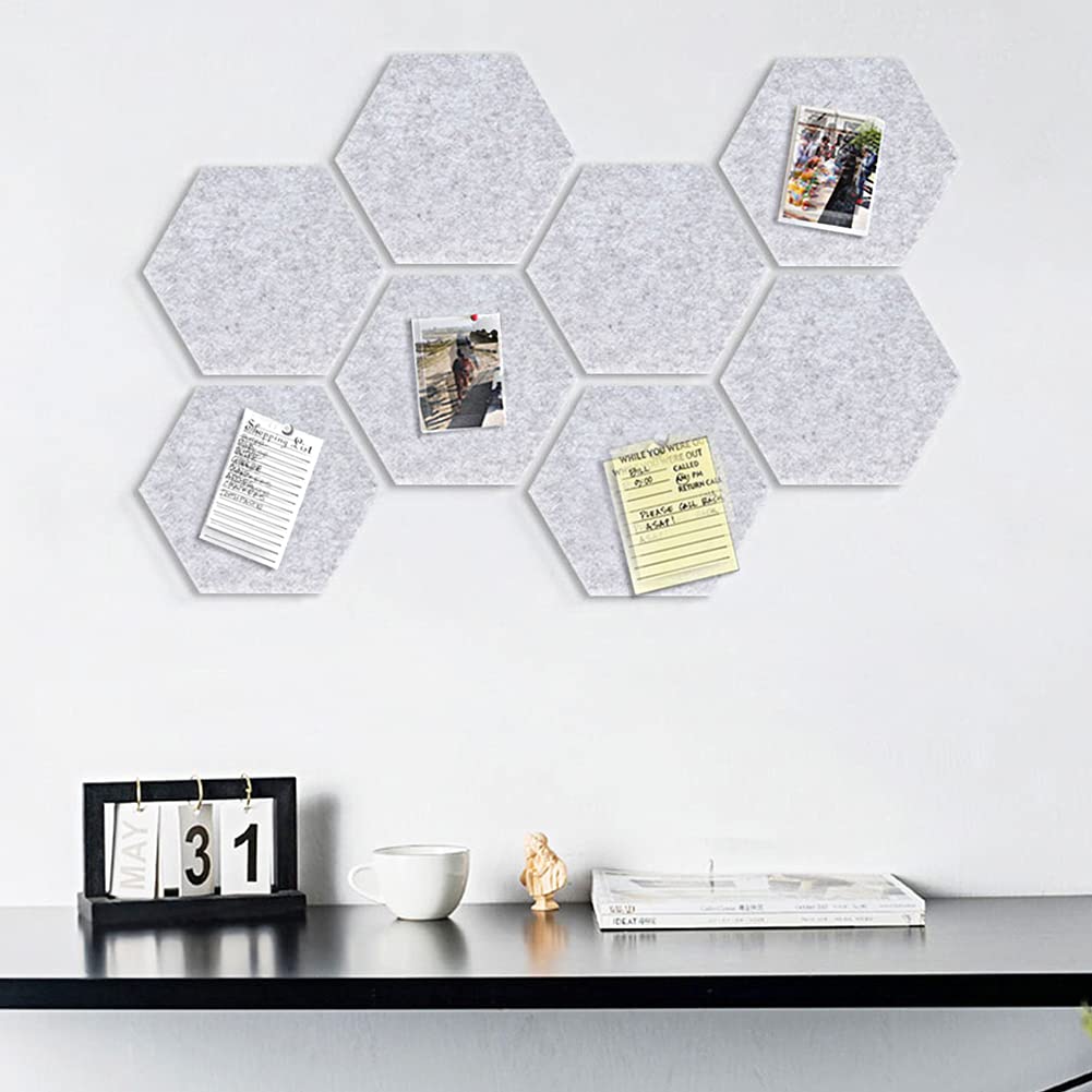 Panneaux Liège Hexagonaux 20 Pièces - 14x12 Cm, Auto-Adhésifs, Avec Épingles, Déco Murale