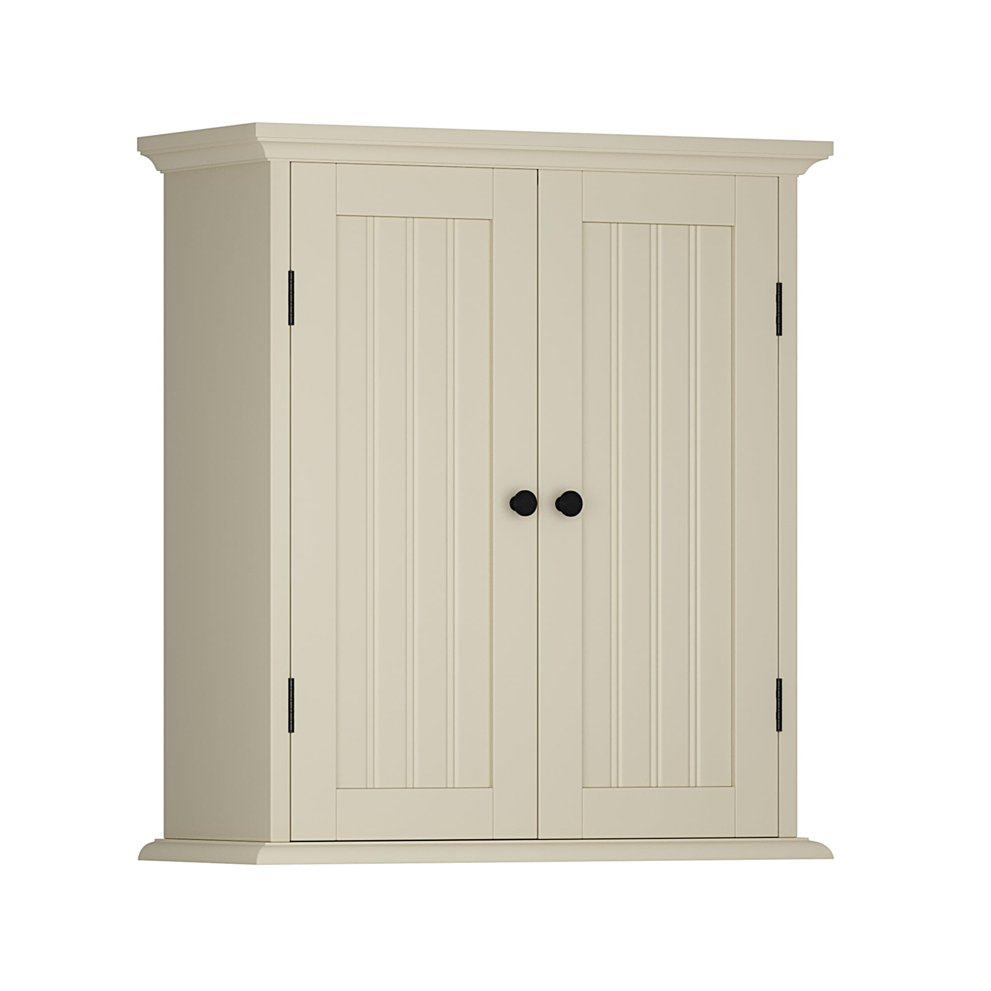 ChooChoo Bathroom Wall Cabinet, Over The Toilet Space Saver Storage Cabinet, Medicine Cabinet with 2 Door and Adjustable Shelves, Cupboard, Cream Yellow