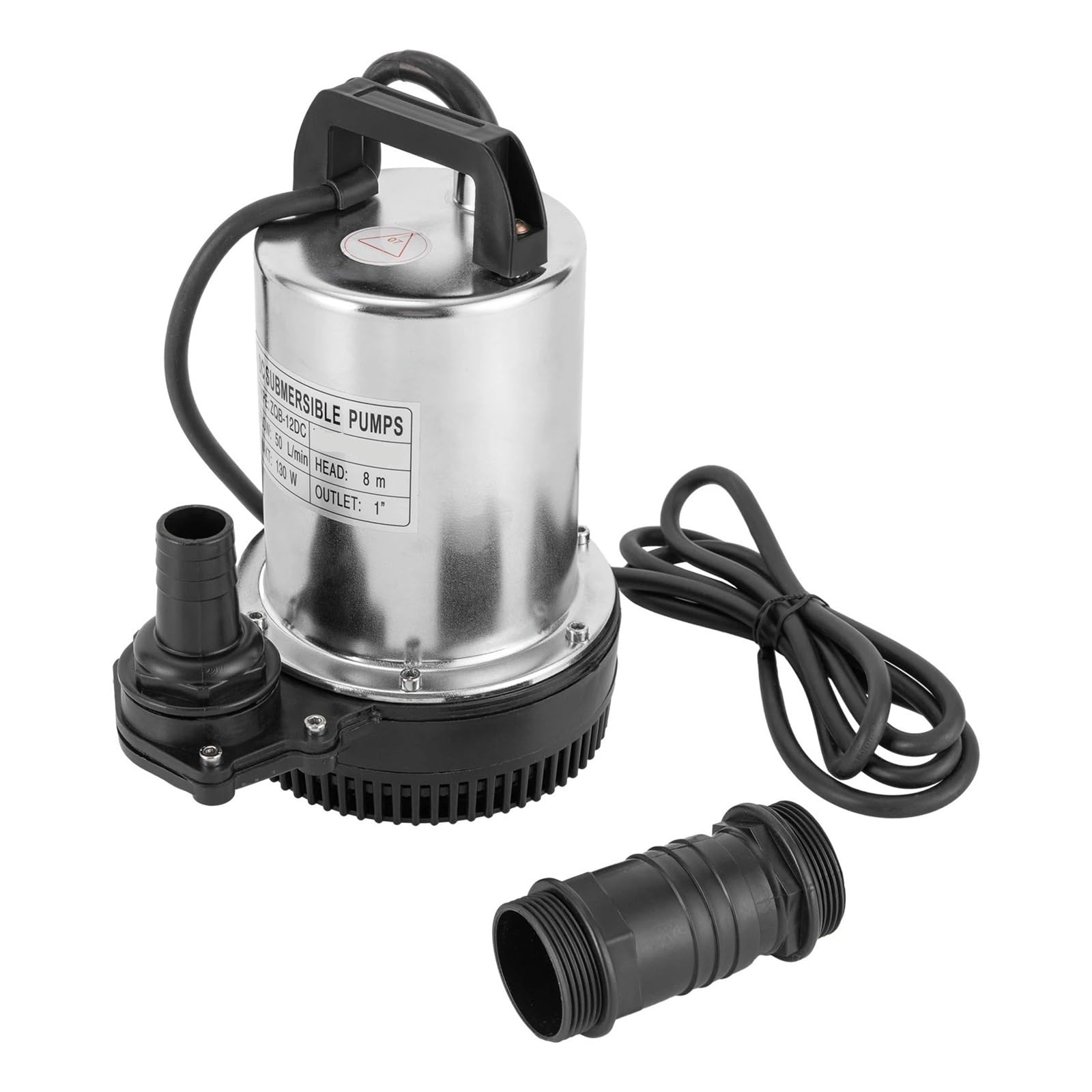 Pompa Sommergibile Da 160 W, 12 V CC, 6000 L/H, Di Alimentazione Del'acqua Ad Alta Pressione, Profondità Immersione In Acciaio Inossidabile 0,5 A 8 M Drenaggio Ad Alta Efficienza
