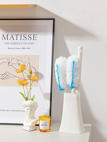 Miniatura 8 de Kit de repuestos de plumero de 360 grados para múltiples superficies (1 mango largo a + 1 mango corto + 12 repuestos de plumero)