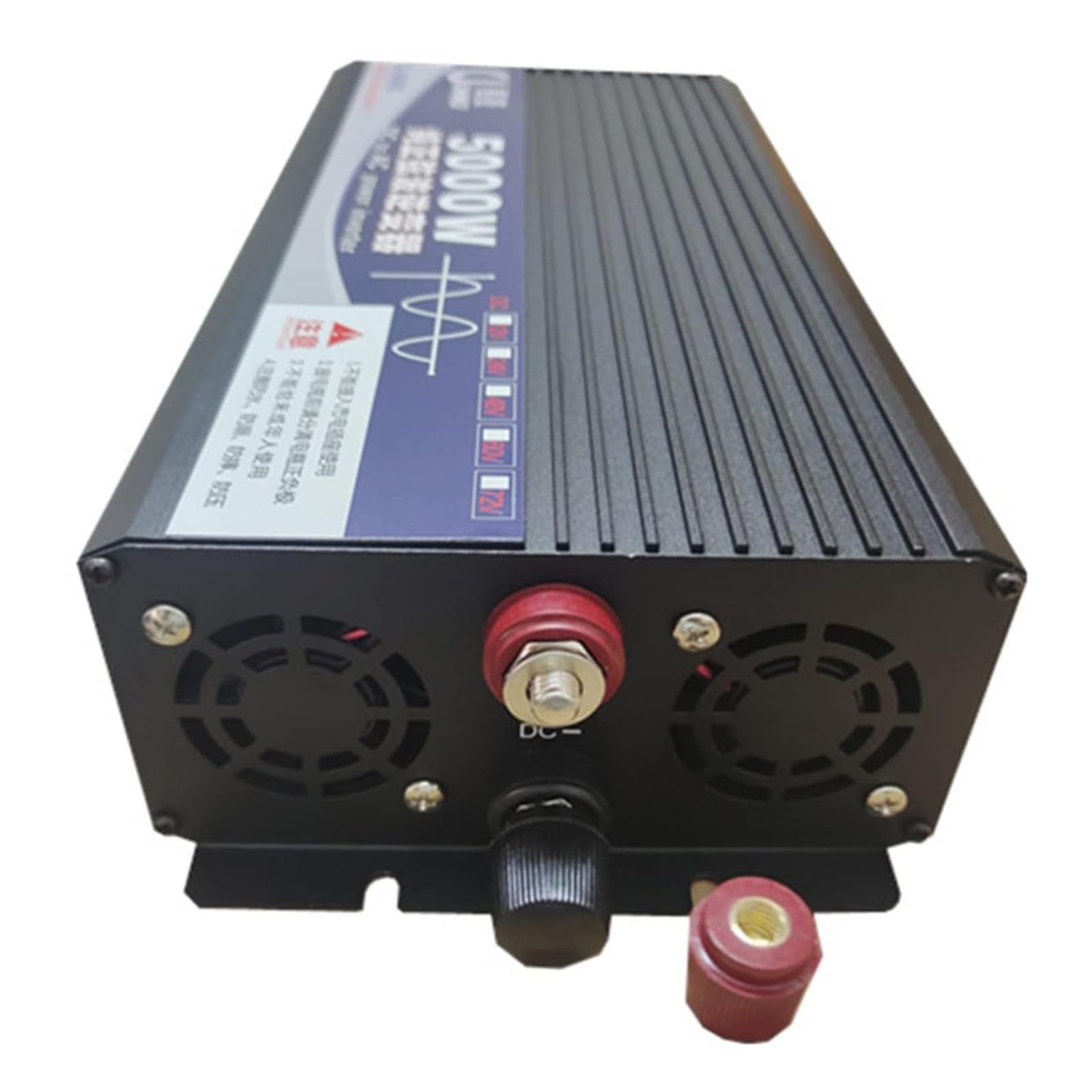Reiner Sinus-Wechselrichter, 5000 W Leistung, DC 12 V, 24 V, 48 V, 72 V auf AC 110 V, 220 V, Spannungswandler, Doppelsteckdose, Auto-Wechselrichter für Laptop,12V to 220V