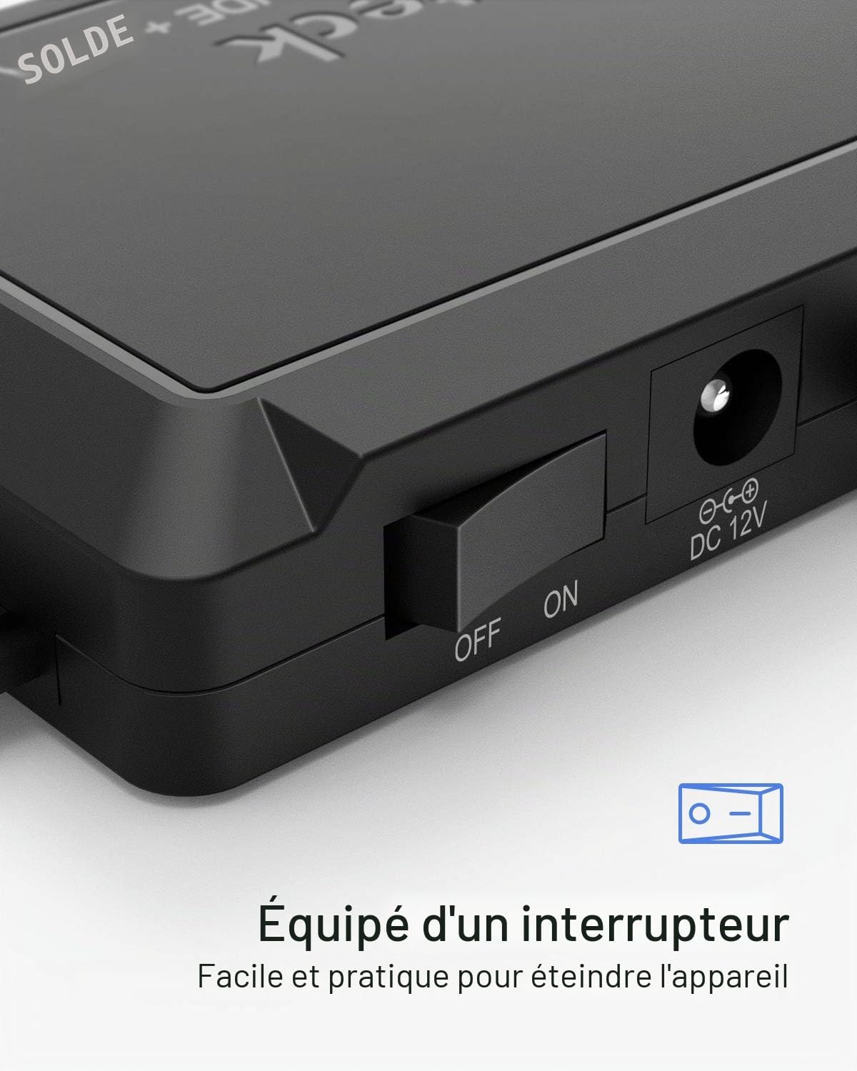 Inateck Adaptateur USB 3.0 vers IDE/SATA, Convertisseur pour 2.5"/ 3.5" HDD/SSD Disque Dur, Un Secteur d’Alimentation 12V/2A et Un câble USB 3.0 Inclus, SA03001