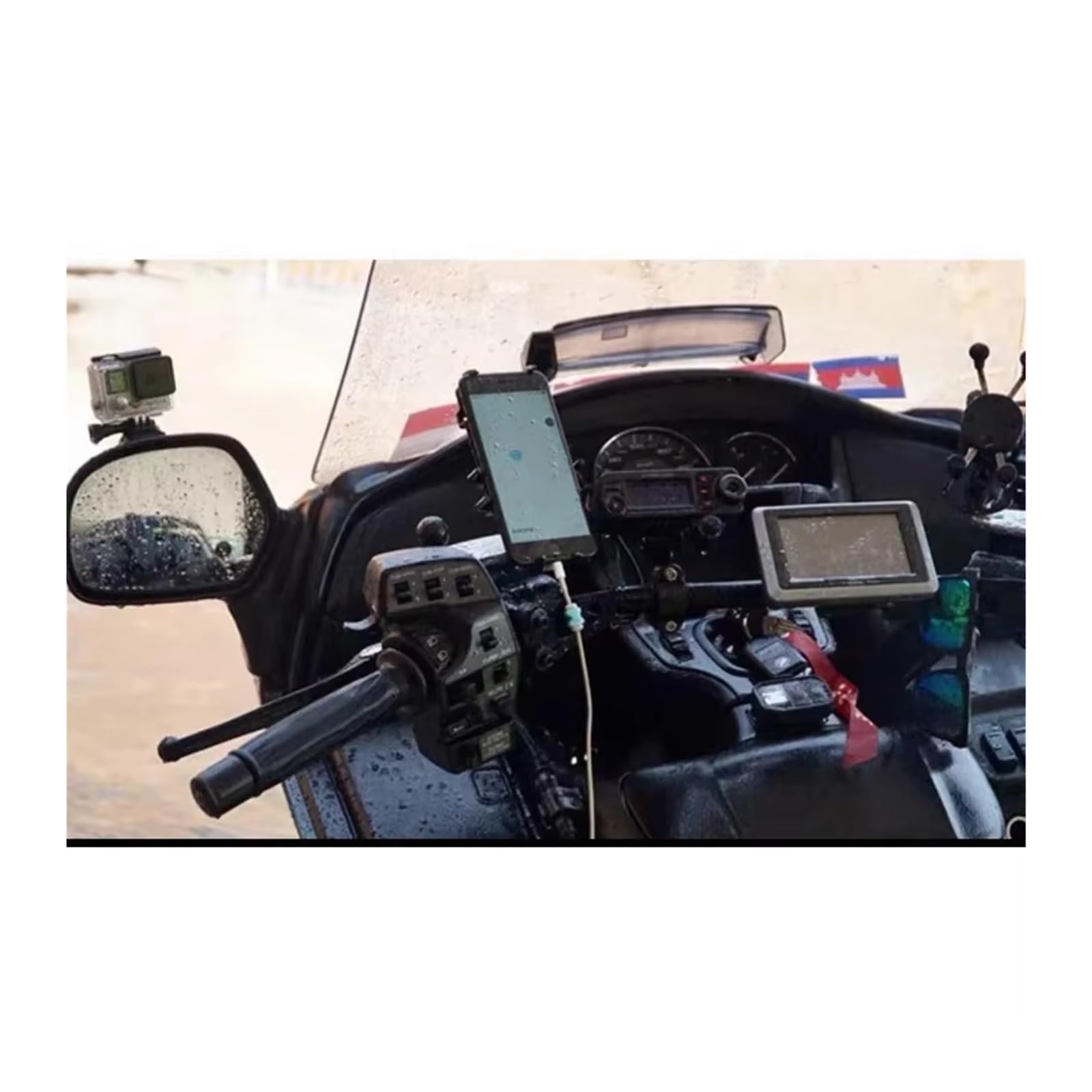 Moto Supporto Navigatore GPS Navigatore GPS Staffa Moto Balance Bar Manubrio Estensione Supporto Per Goldwing 1800 GL1800 2001-2017 Porta Telefono Moto