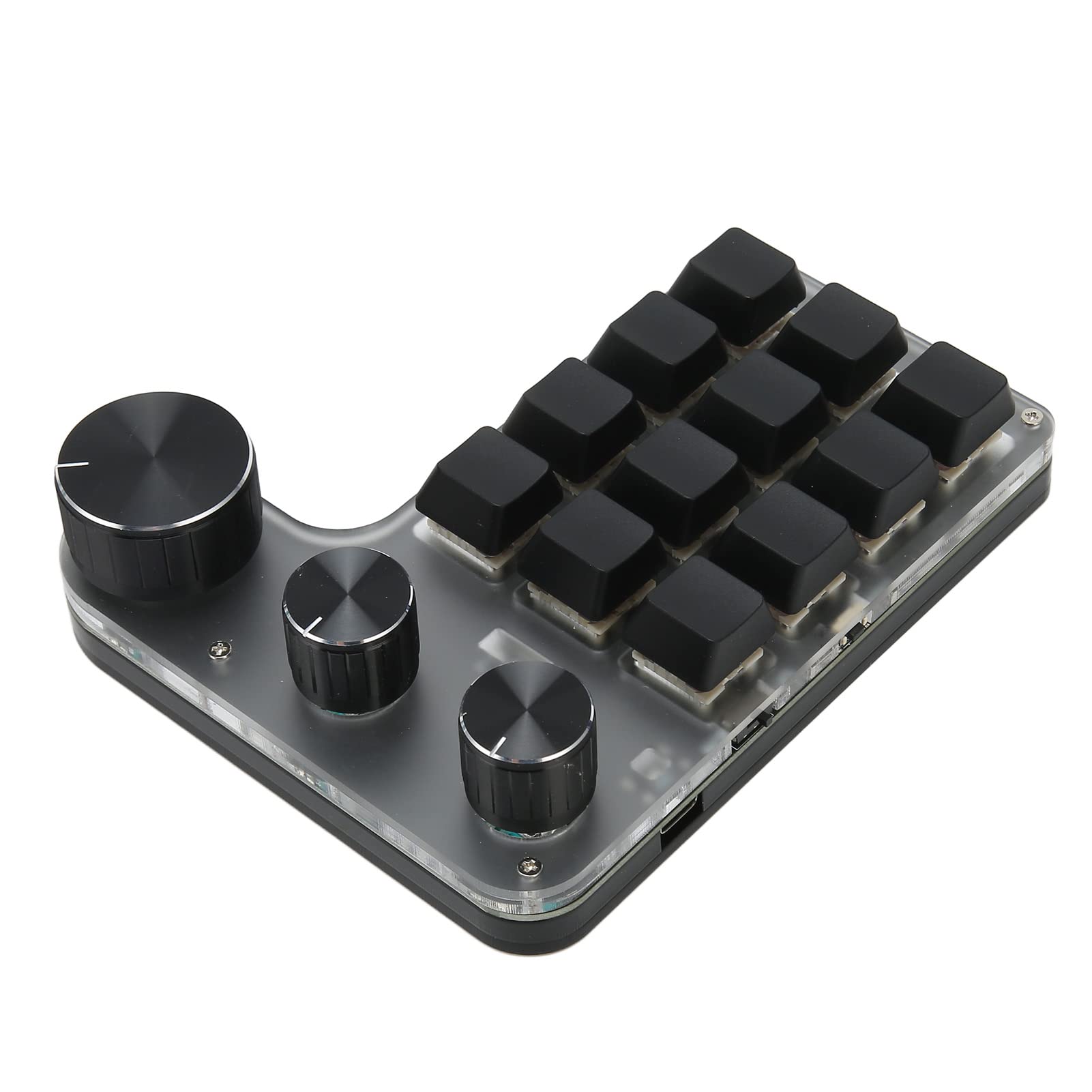 Vikye Mechanische -Makro-Gaming-Tastatur, 12 Tasten, 3 Knöpfe, Einhand-Bluetooth-USB-PC-Tastatur, Programmierbare Tastenkombination, Benutzerdefinierte Funktion,