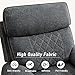 HAOMARKETS Electric Recliner Chair, Soft Fabric Power Recliners with Metal Cup Holders, Single Overstuffed Heavy Duty Reclining Sofa Chairs for Living Room Bedroom, Dark Grey
