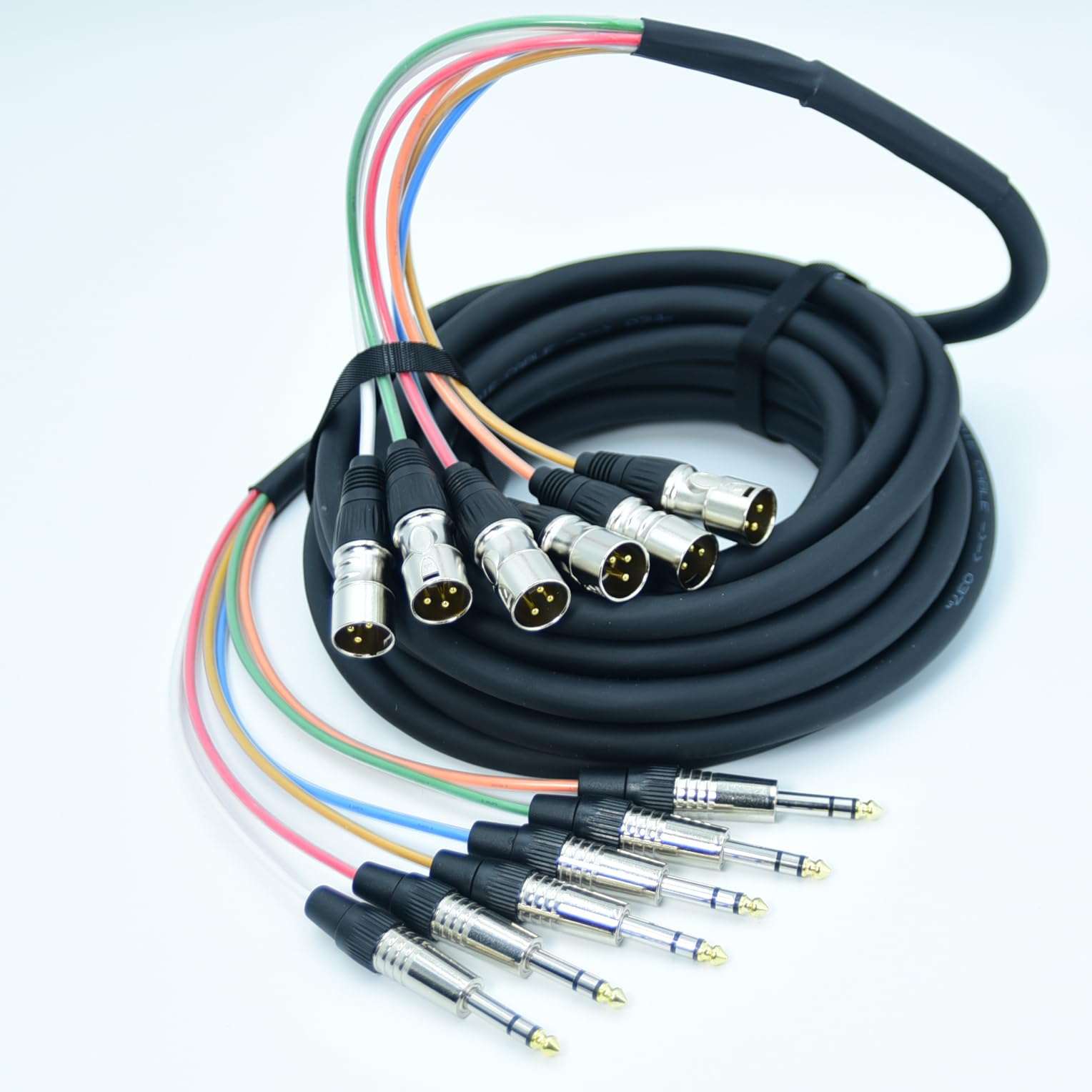 Arklove Cavo audio bilanciato da 6,1 m a XLR maschio, connettore a 6 canali, splitter digitale per microfoni e apparecchiature di registrazione da studio e palco