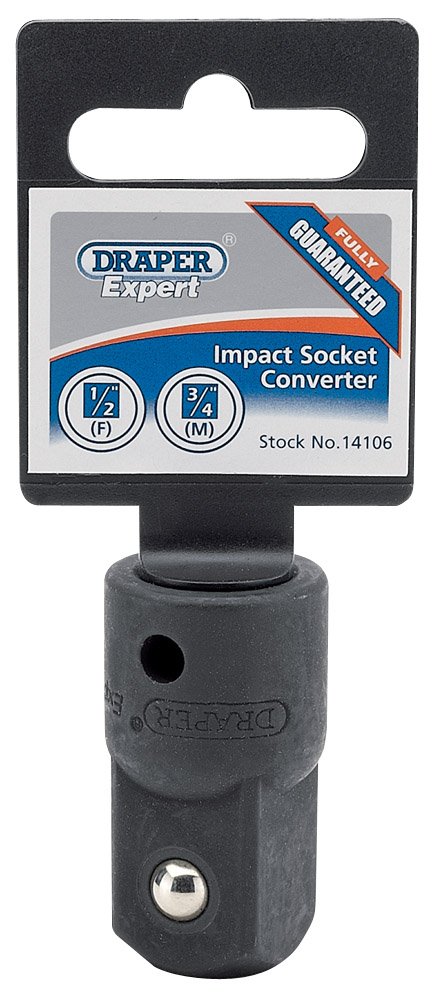 Draper Women's White 14106 1/2-Inch To 3/4-Inch Male Impact Socket Converter