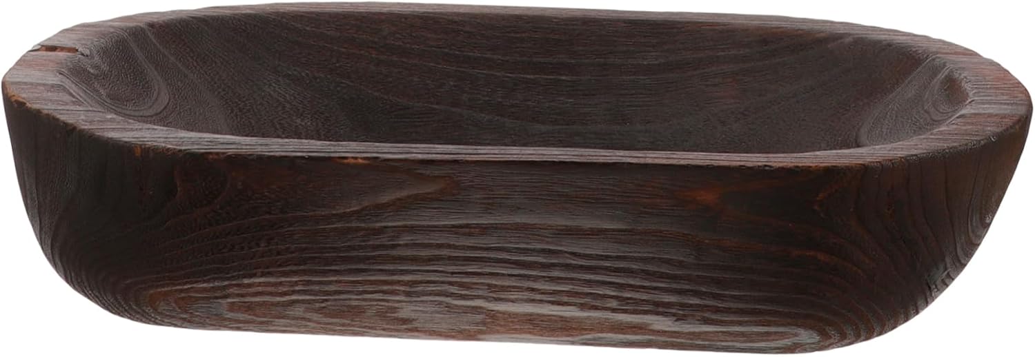 Cabilock Artisanal Decorative Bowl Wooden for Dining Table Decor Farmhouse Style Home Decor